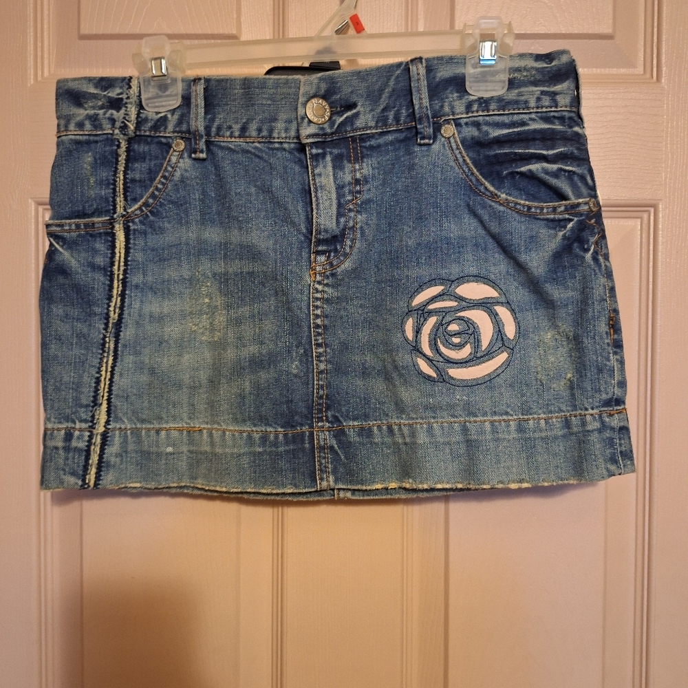 Old Navy Blue Cut Out Mini Skirt Casual